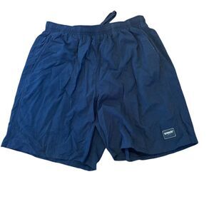 Speedo Men's Swim Trunks Medium Navy Blue Standard Elastic Waist Mesh Lining
